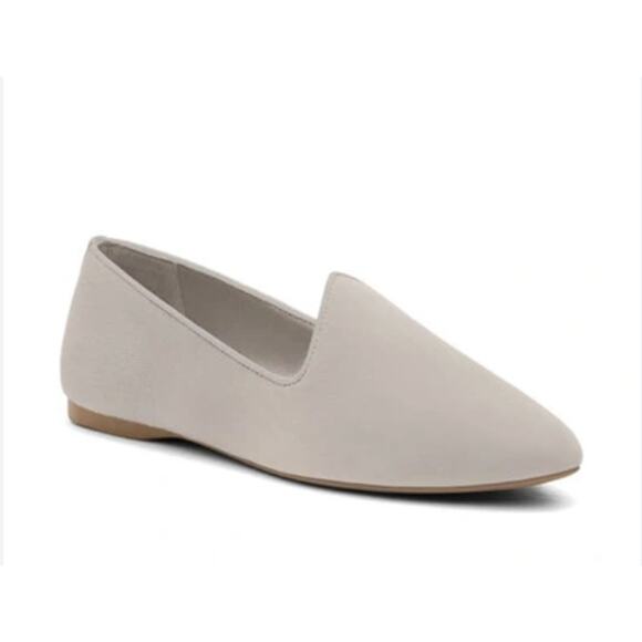 NWT Women's Birdies The Heron Suede Smoking Loafers in Stone size 6.5 Minimalist - Picture 7 of 7